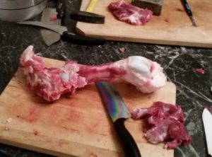 ausgelöste Schweinsschulter