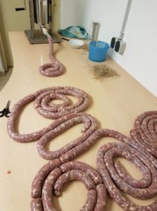 Wurst durchtreiben Darm