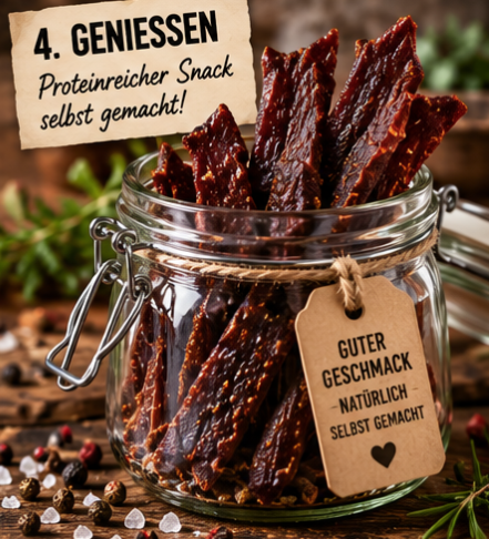 Beef Jerky Fleisch genießen