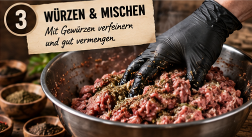 Bratwurst würzen